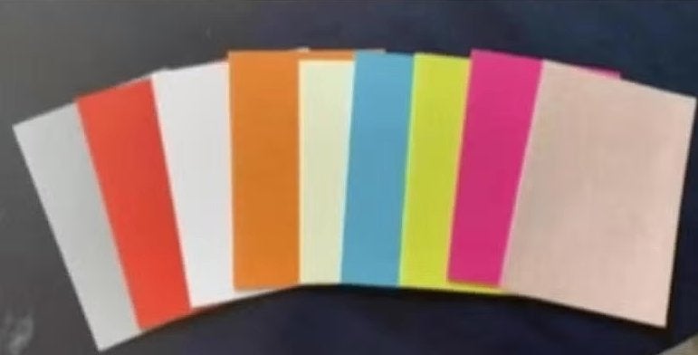 Gekleurde blanco kaarten; €0,20 per stuk; ongebruikt; kleur, Hobby en Vrije tijd, Kaarten | Zelf maken, Ophalen of Verzenden, Nieuw