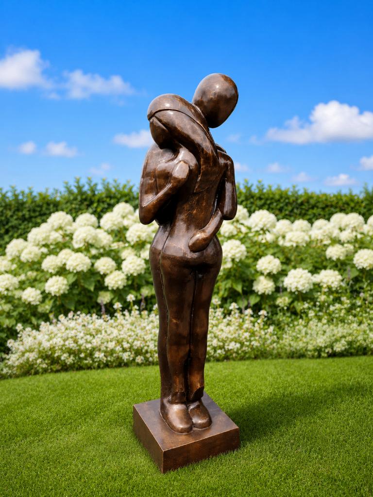 OMHELZING/ bronzen beeld / xxl / 145 cm hoog, Tuin en Terras, Tuinbeelden, Ophalen, Nieuw, Peize, Info@huisentuindecoratiemarie.nl