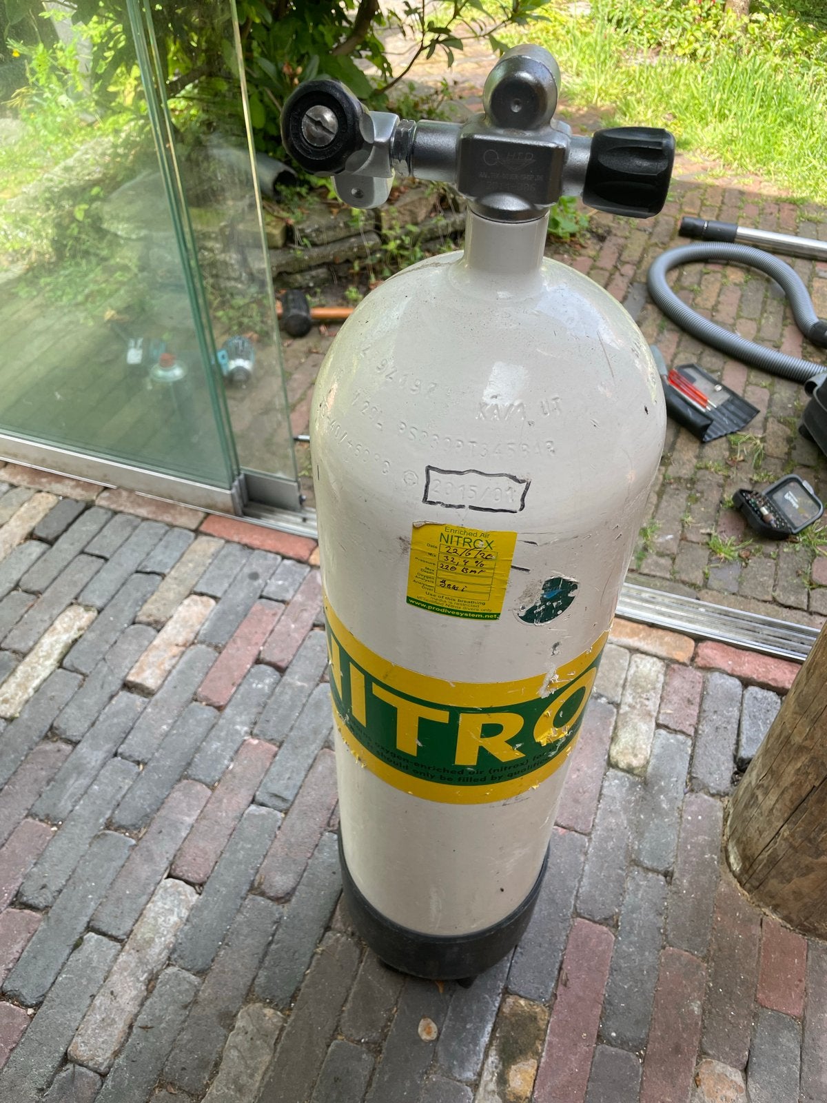 Stalen 20 liter persluchtfles - Nitrox duikfles, Watersport en Boten, Duiken, Ophalen, Gebruikt, Duikfles