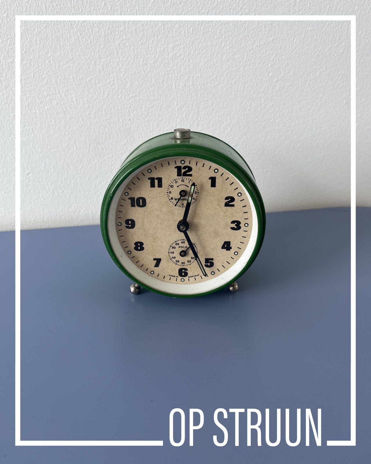 Vintage groene wekker - Retro design, Ophalen