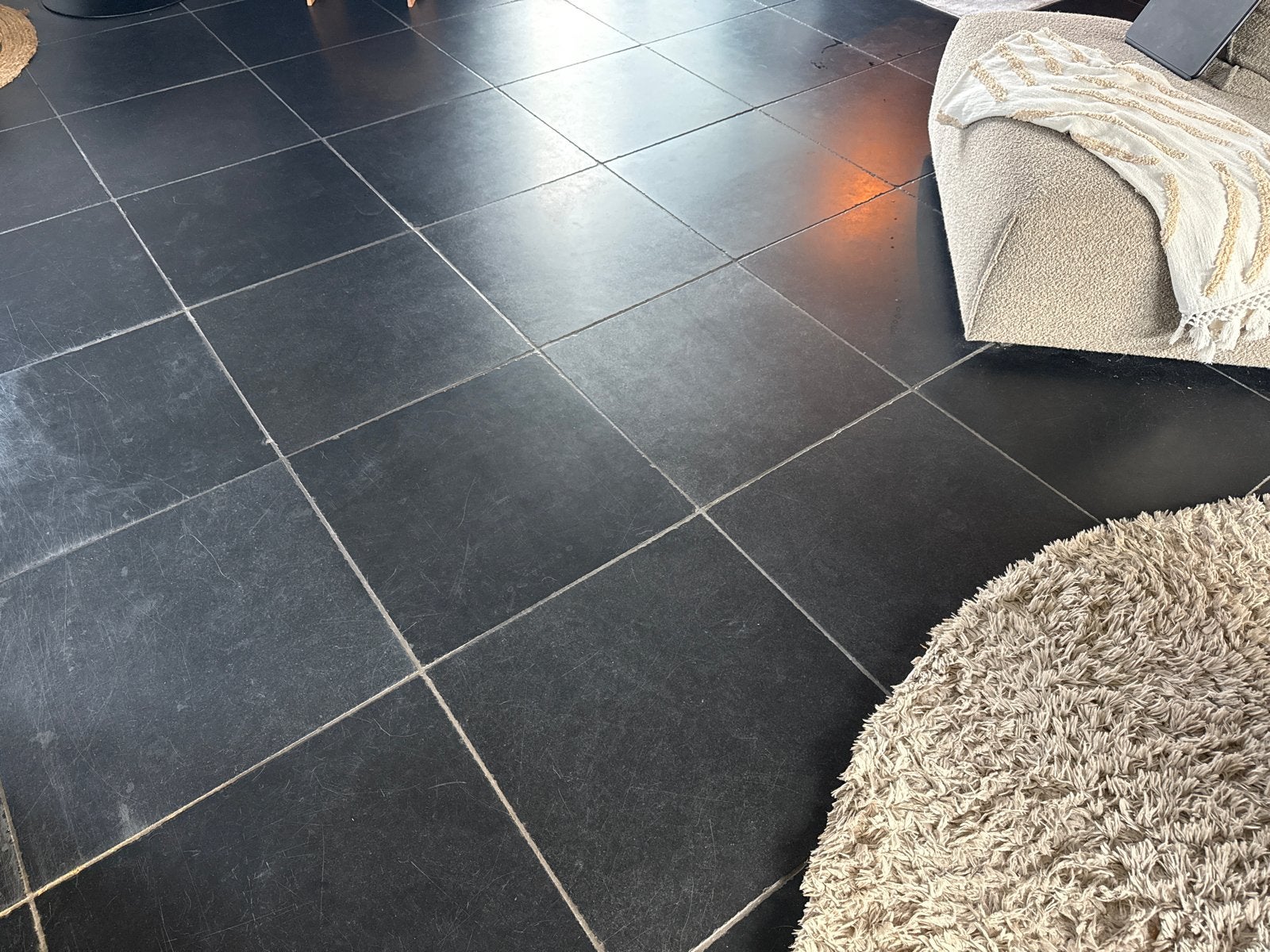 Hardstenen vloertegels 60x60x2 cm - ca. 100m², 60 cm of meer, Gebruikt, Hardsteen, Ophalen of Verzenden