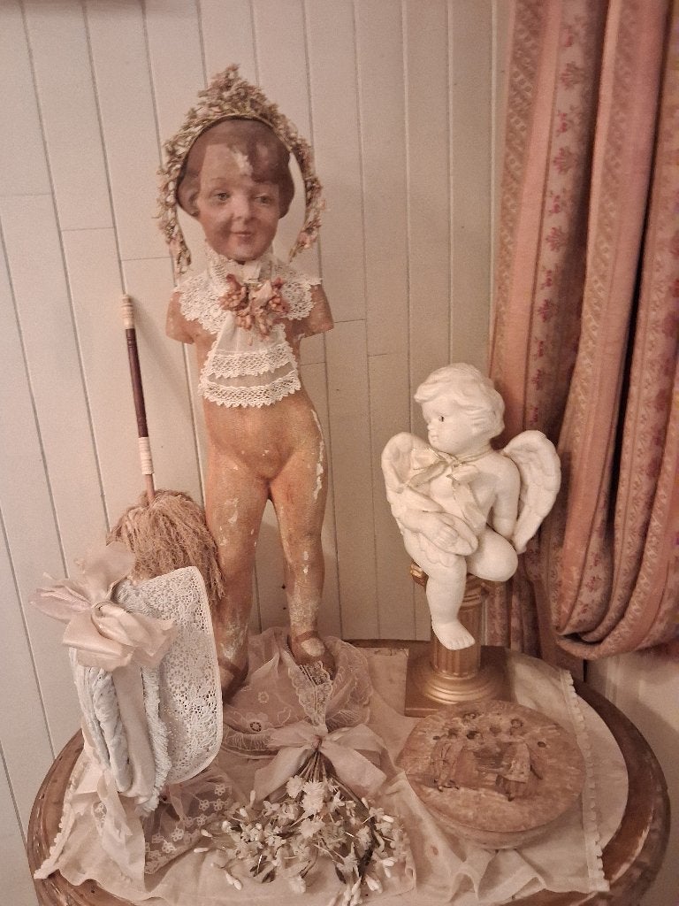 Antiek Mannequin van Gips of Plaaster , kleintje,  Zéér Oud, Ophalen of Verzenden