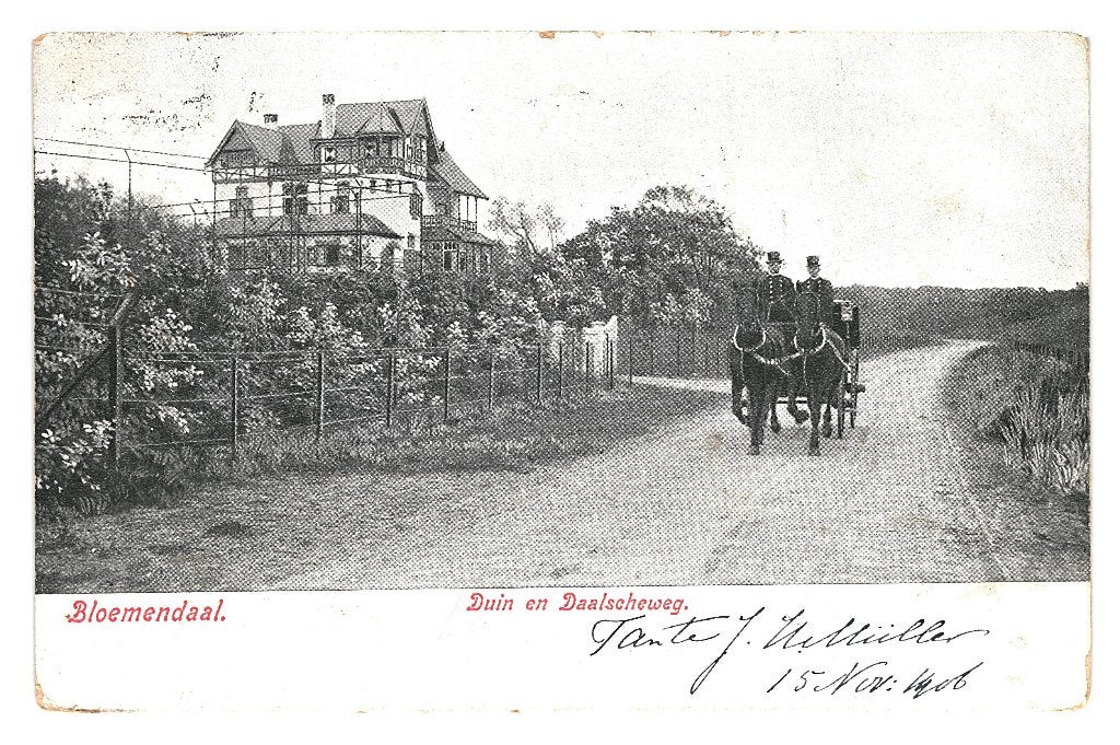 948865 Bloemendaal Duin en Daalscheweg 1906 Gelopen mt zegel, Ophalen of Verzenden, Voor 1920, Gelopen, Noord-Holland