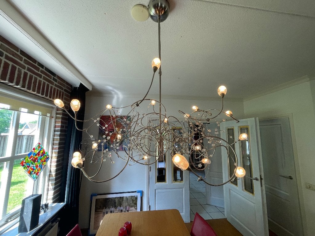 Hanglamp, Huis en Inrichting, Ophalen, Zo goed als nieuw, Metaal, 50 tot 75 cm