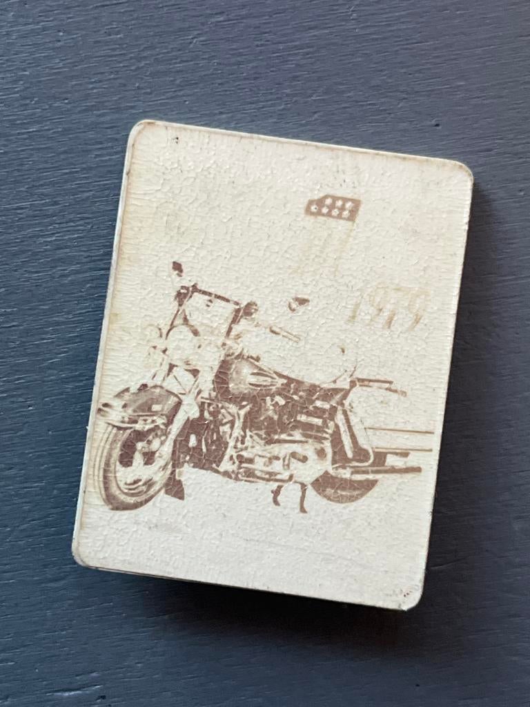 Vintage Harley Davidson Spel Kunststof - 4,5 cm hoog, Gebruikt, Ophalen of Verzenden, Nvt, Nvt