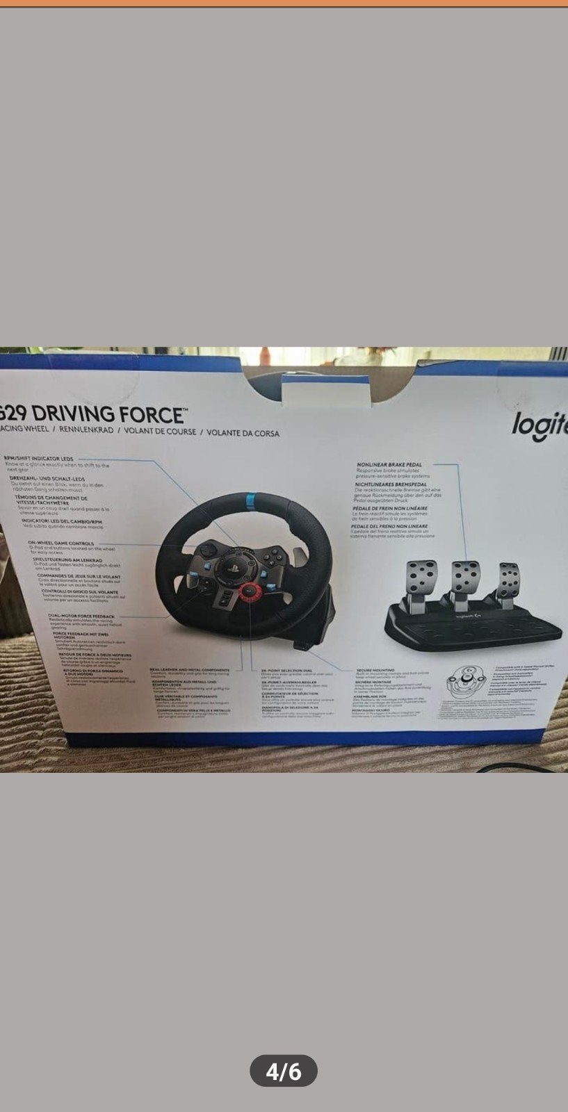 Logitech G29 Driving Force racestuur met pedalen, Spelcomputers en Games, Spelcomputers | Sony PlayStation Consoles | Accessoires