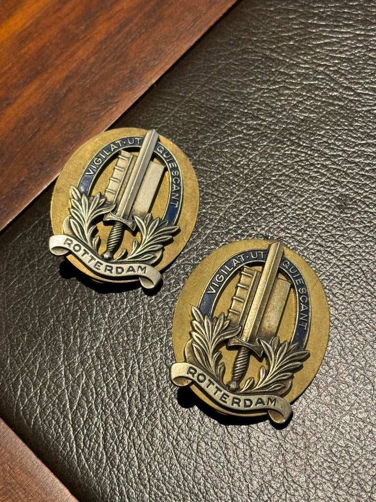Korpsbrevet Gemeentepolitie Rotterdam - Verlopen (!) 2 stuks, Verzamelen, Ophalen of Verzenden, Overige soorten, Nederland, Embleem of Badge