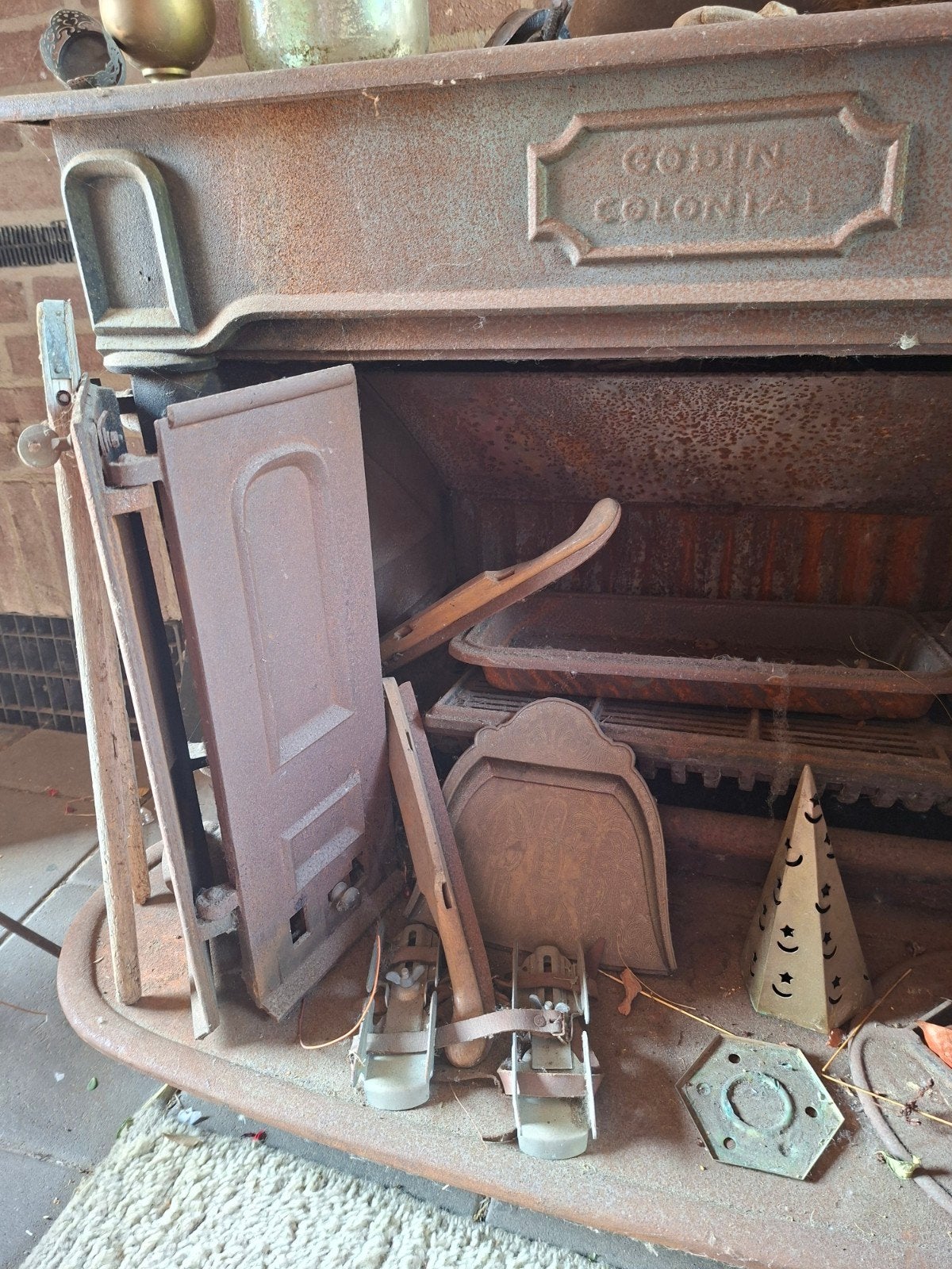 Kachel Godin colonial, Ophalen, Gebruikt, Hout, Houtkachel