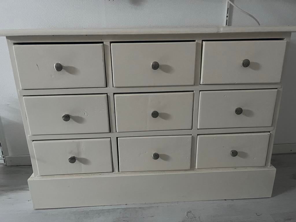 Kastje met 9 lades, Ophalen, Gebruikt, 5 laden of meer, 50 tot 100 cm
