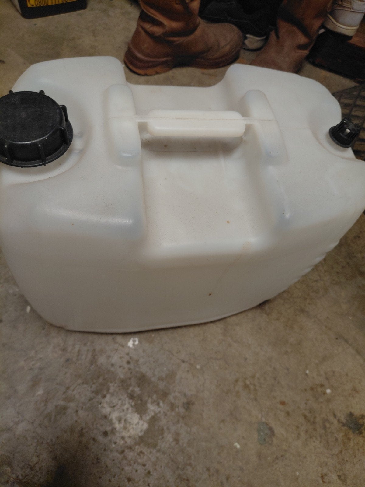 3 Witte kunststof jerrycan met twee doppen te koop, Caravans en Kamperen, Ophalen of Verzenden, Gebruikt