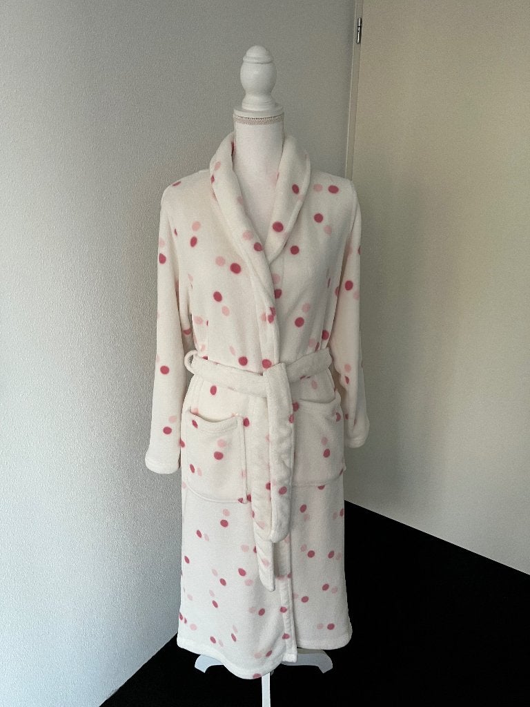 NIEUWE Ochtendjas, Dusther, Badjas maat M, Verzenden, Nieuw, Maat 38/40 (M), Wit