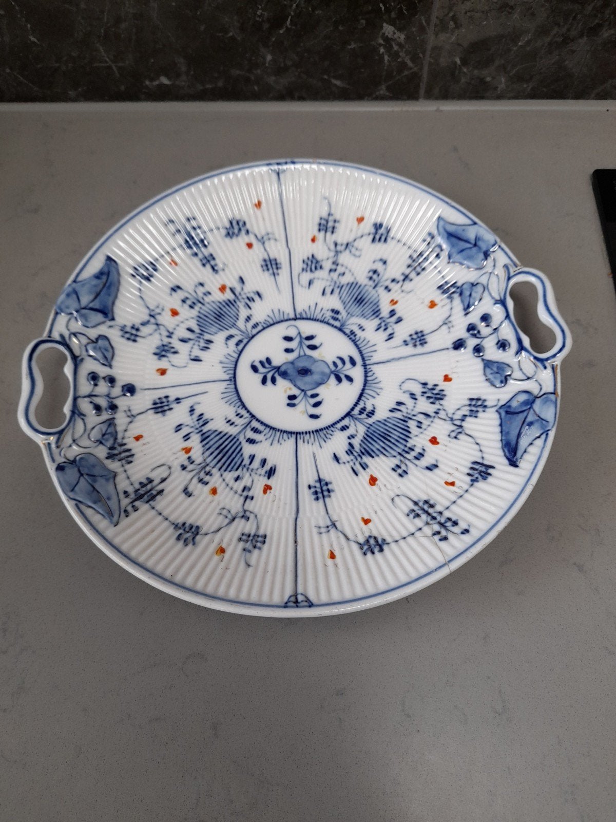 Antieke Rauenstein,Blauw-wit decor, Ophalen of Verzenden