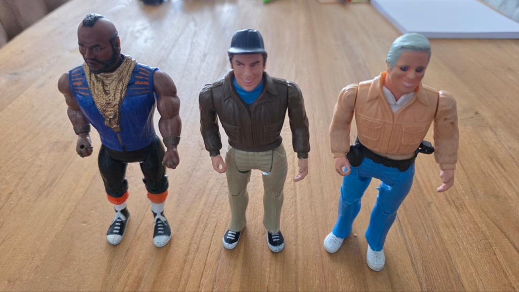 Vintage A-Team poppen, Ophalen of Verzenden, Gebruikt