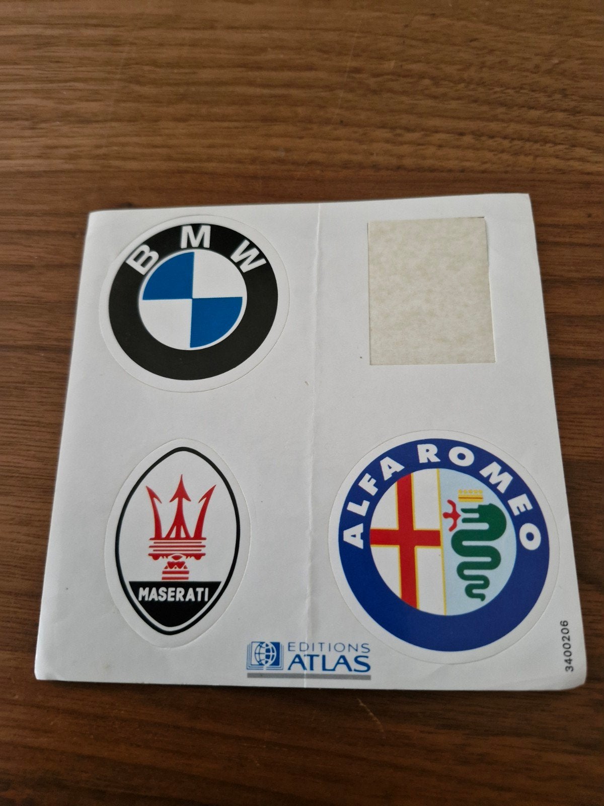 159 Sticker set: BMW, Maserati, Alfa Romeo (Editions Atlas), Ophalen of Verzenden, Nieuw, Auto of Motor