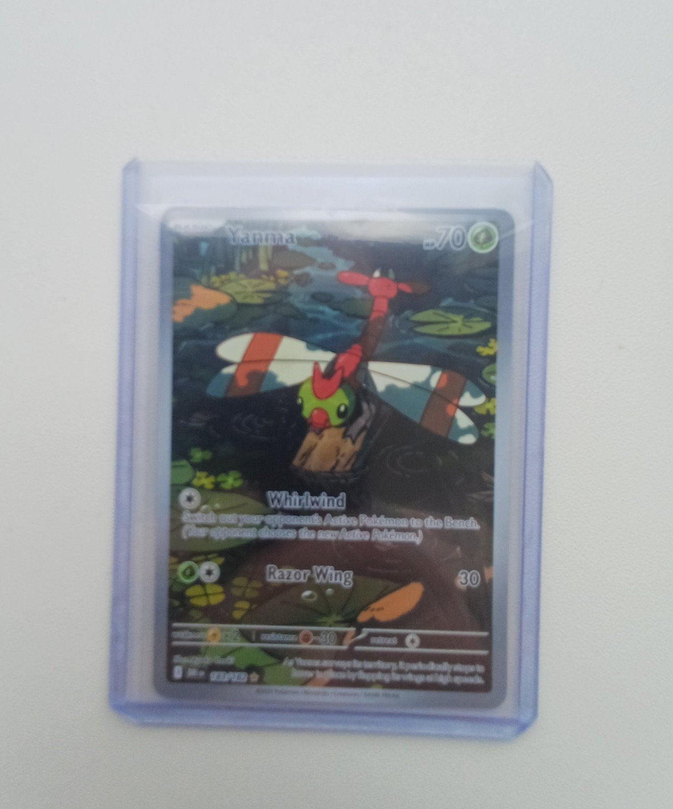 Yanma 002/162 - Pokémon Kaart - Obsidian Flames, Ophalen of Verzenden, Zo goed als nieuw, Losse kaart