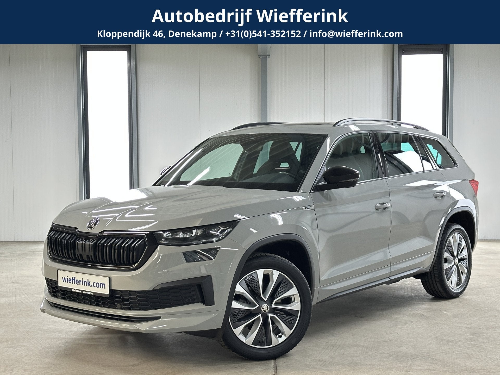Skoda Kodiaq 1.5 TSI DSG Sportline Business 7p. | Pano | Acc, Auto's, Skoda, 12 maanden, Zwart, 4 cilinders, 14 km/l