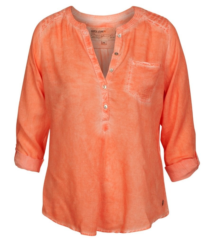 Oranje blouse bloes tuniek Garcia N40237 maat XS, Nieuw, Oranje, Ophalen of Verzenden, Maat 34 (XS) of kleiner