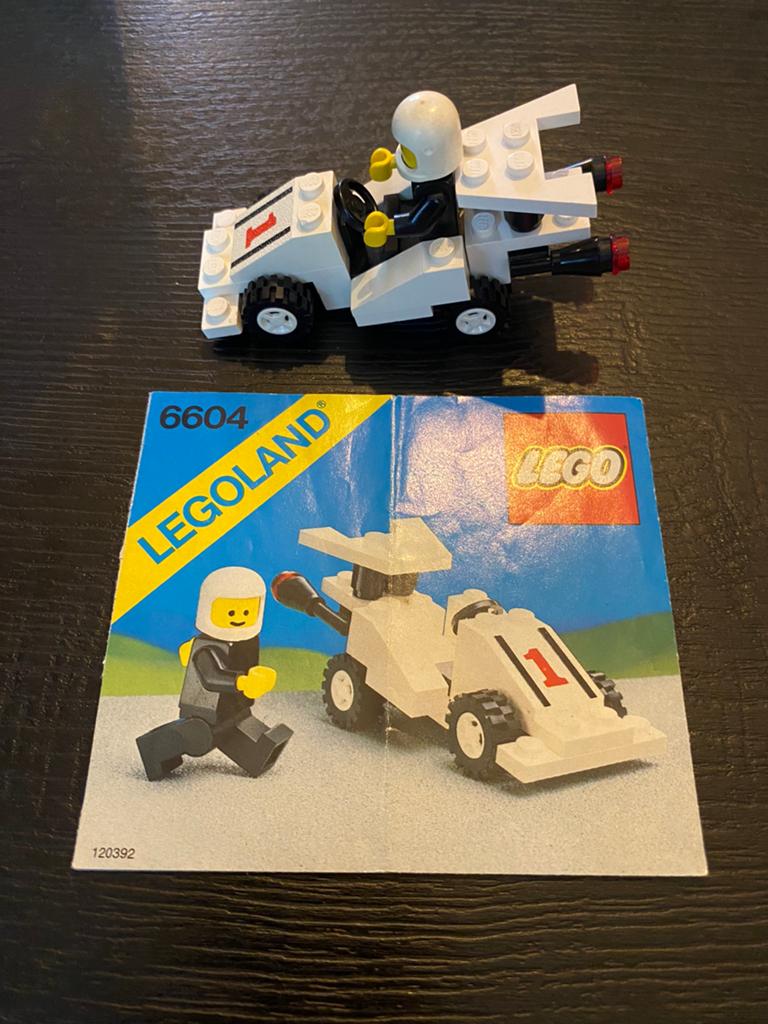 Vintage LEGO Formula 1 Racer 6604 incl boekje, Ophalen of Verzenden, Gebruikt