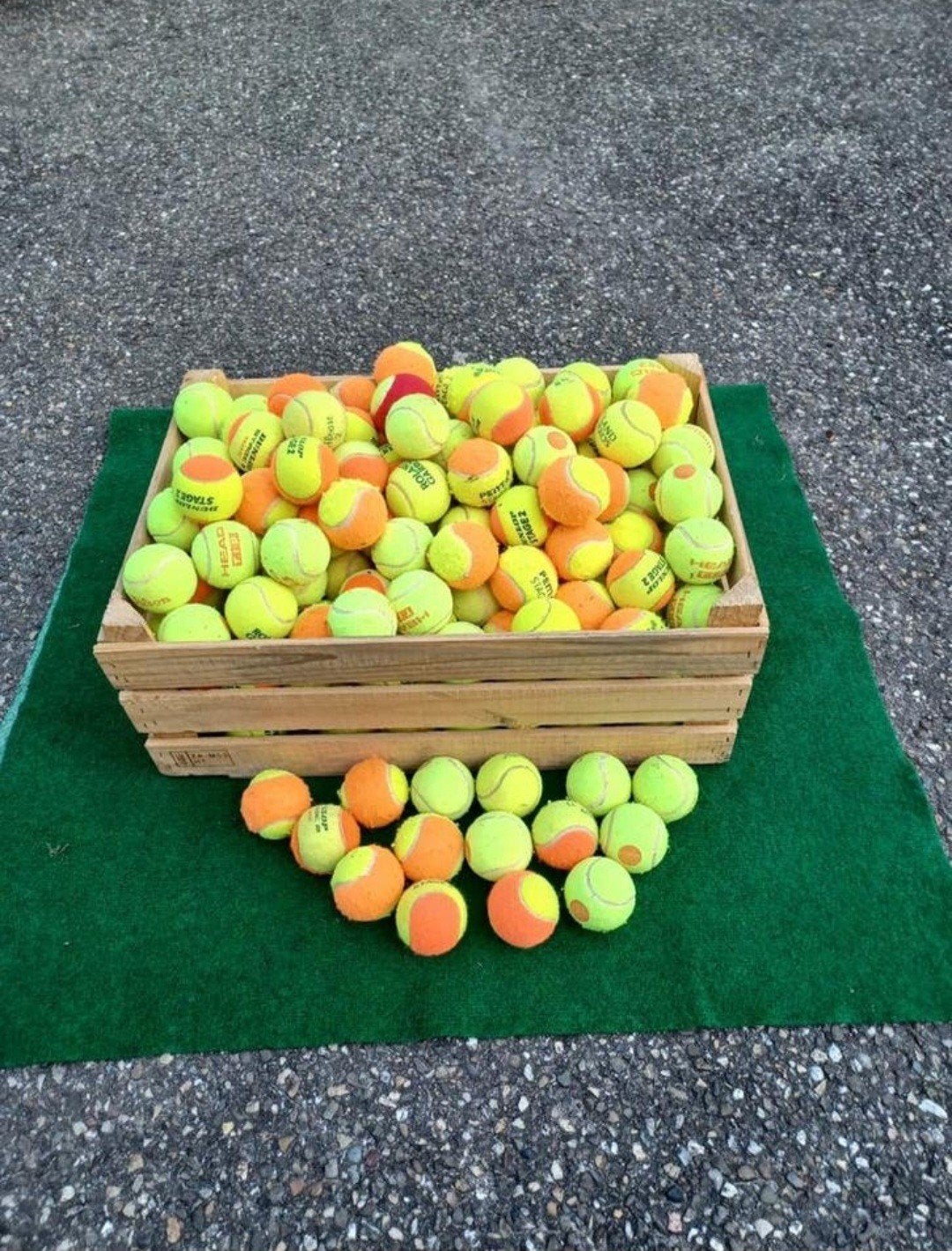 Grote partij gebruikte tennisballen (stage 1 en 2), Ophalen, Gebruikt, Ballen, Overige merken