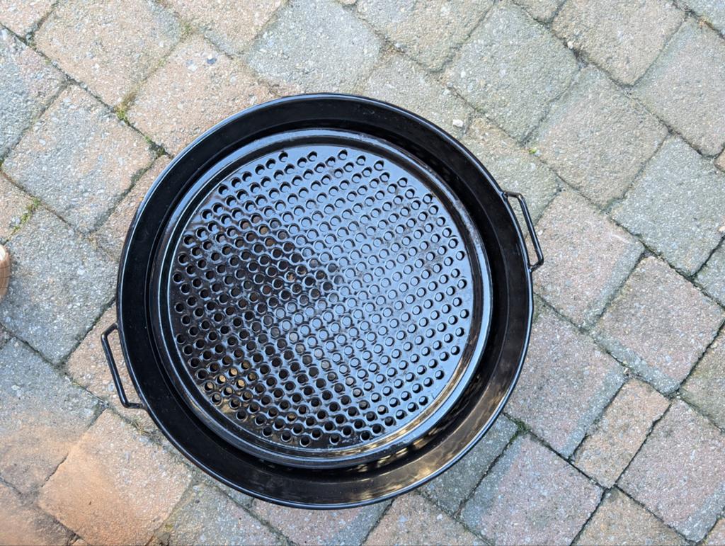 Gietijzeren grillplaat en kolenmand voor BBQ/vuurkorf, Tuin en Terras, Ophalen of Verzenden, Gebruikt, Onbekend
