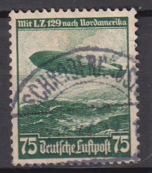Duitse Rijk Zeppelin1, Verzenden, Gestempeld, Vliegtuigen