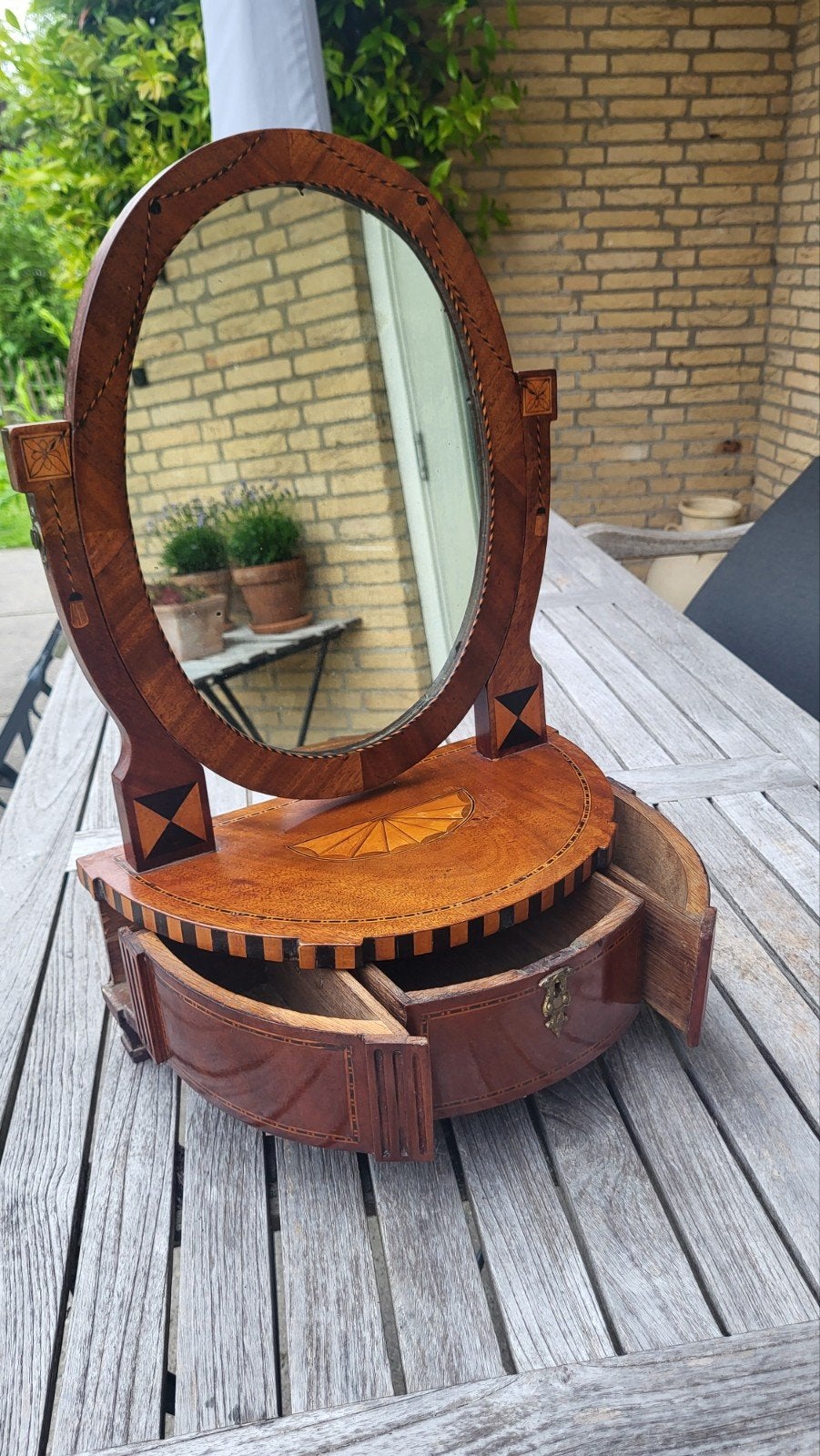 Antieke kaptafel, Ophalen of Verzenden, Rechthoekig