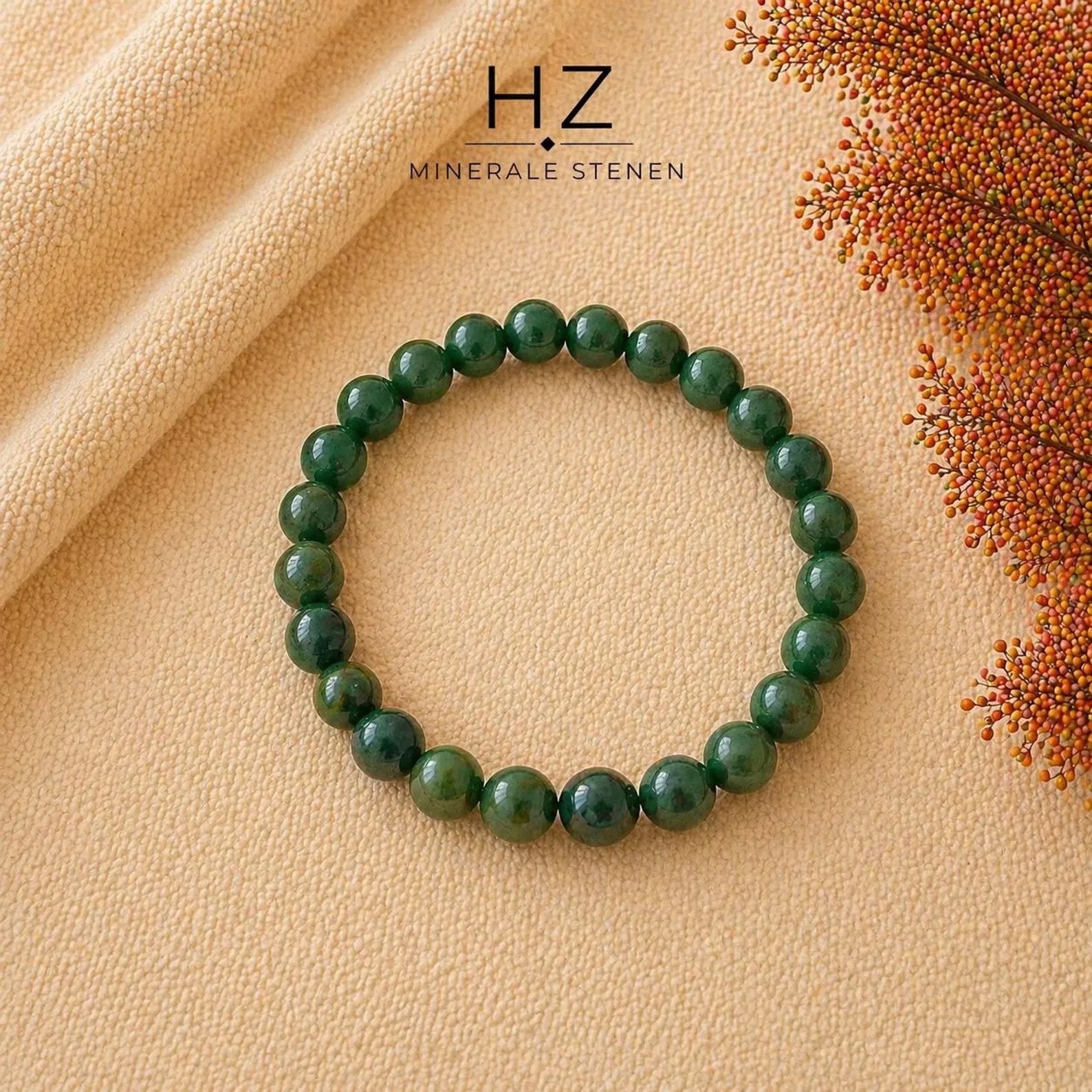 Kogelarmband 6mm Jade, Overige materialen, Nieuw, Ophalen of Verzenden, Met bedels of kralen