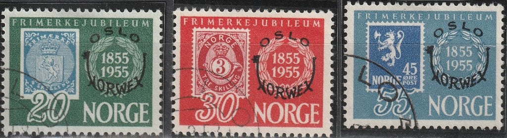 Noorwegen Michel nr. 393-395 Gebruikt