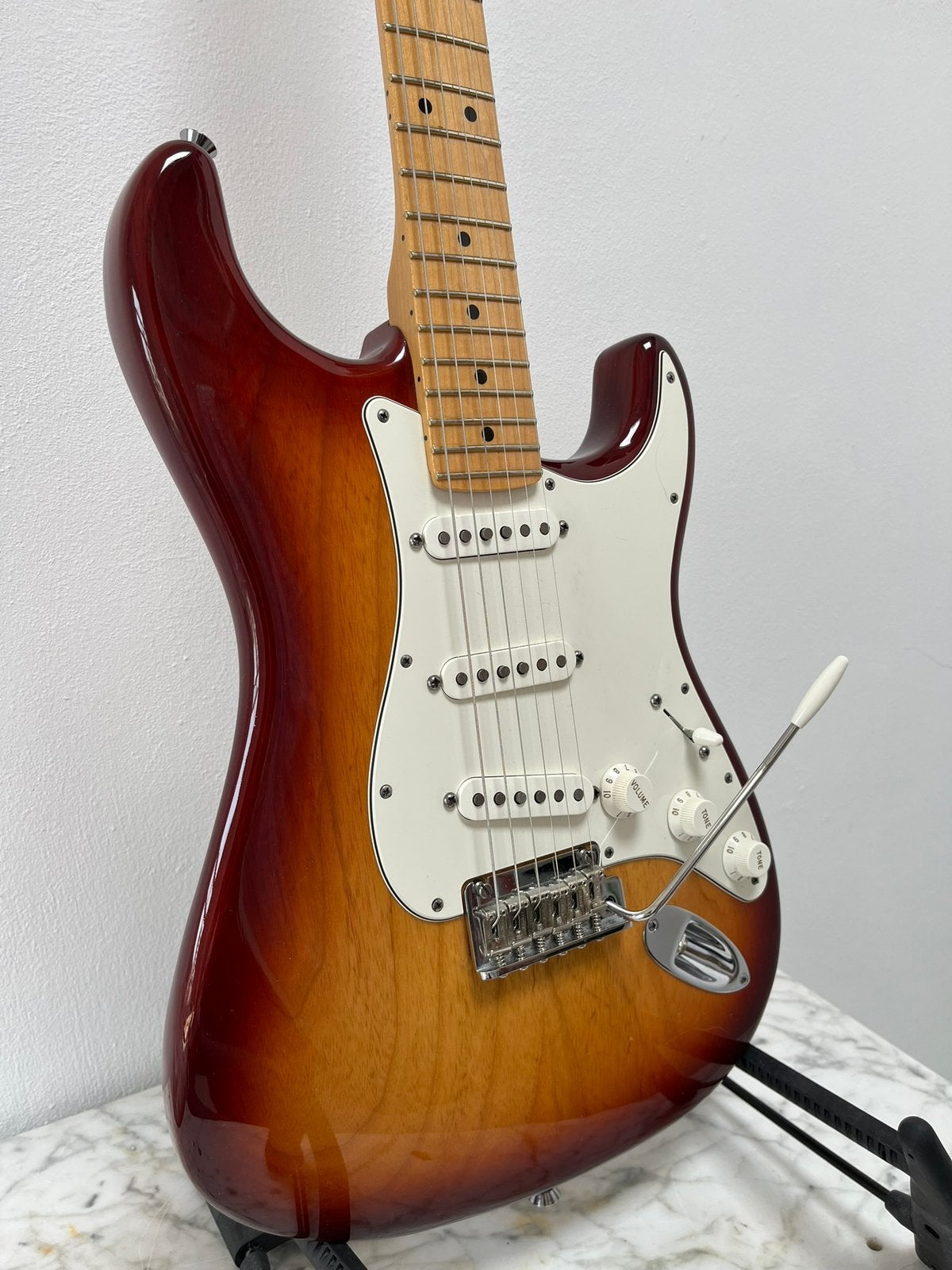 Fender Stratocaster USA Siena burst, Ophalen, Zo goed als nieuw, Solid body, Fender