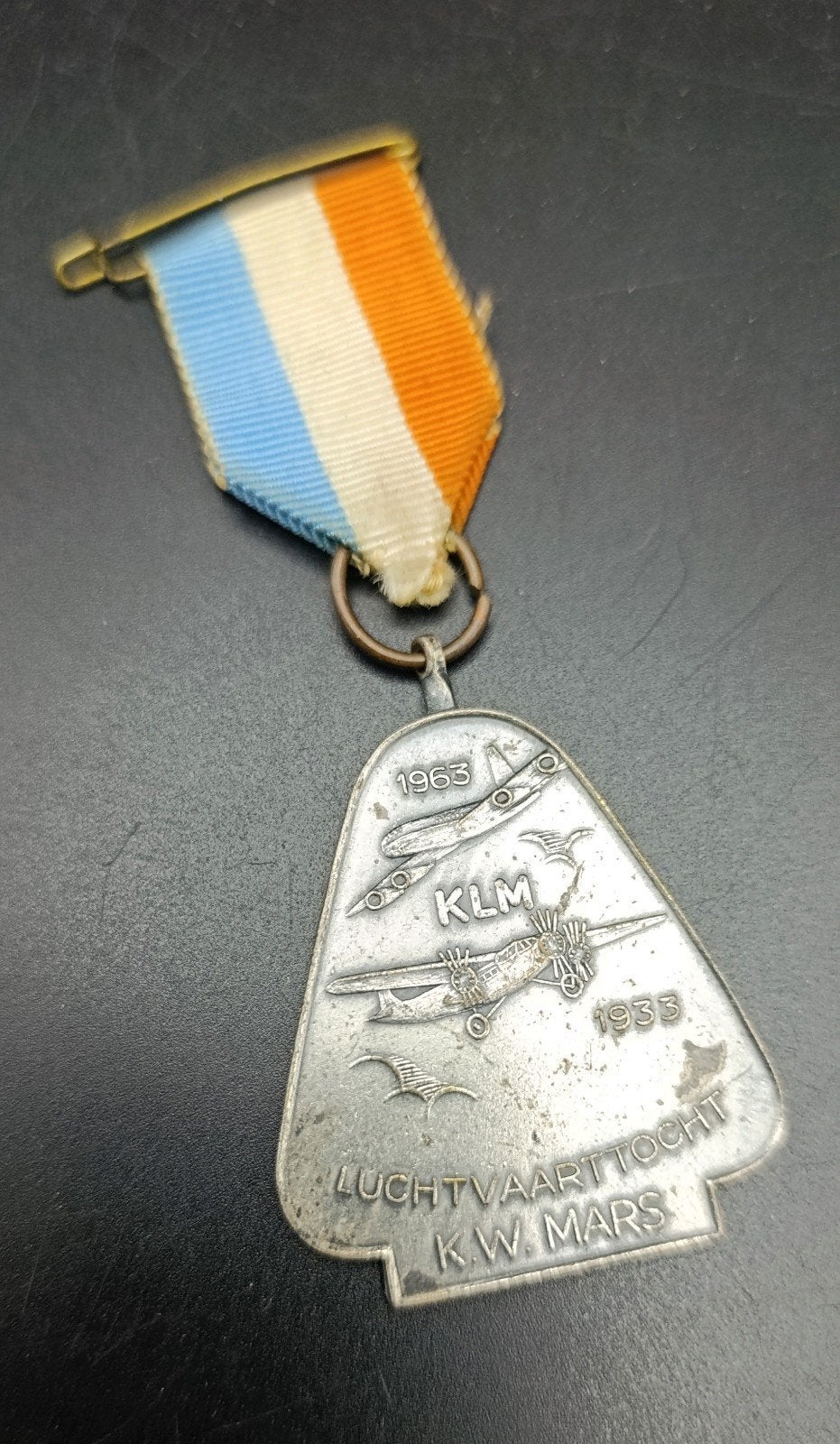 zeldzame KLM medaille , KV Mars, 1963, Ophalen of Verzenden