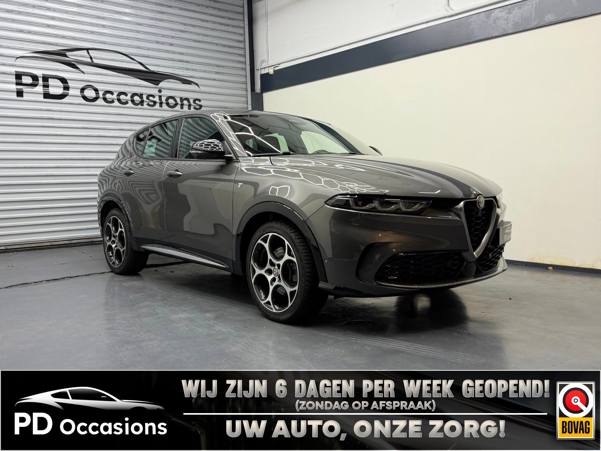 Alfa Romeo Tonale 1.5T Hybrid Veloce - (360) Camera - Elek., Auto's, Gebruikt, Zwart, 4 cilinders, Origineel Nederlands