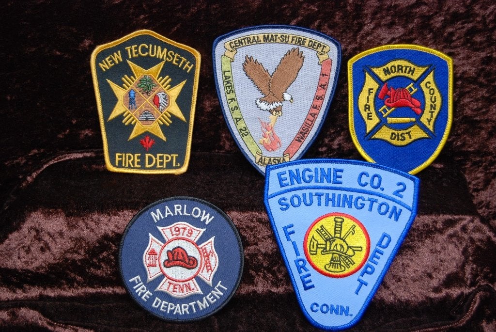 Badge brandweer Amerika, Ophalen of Verzenden, Overige soorten, Amerika, Embleem of Badge