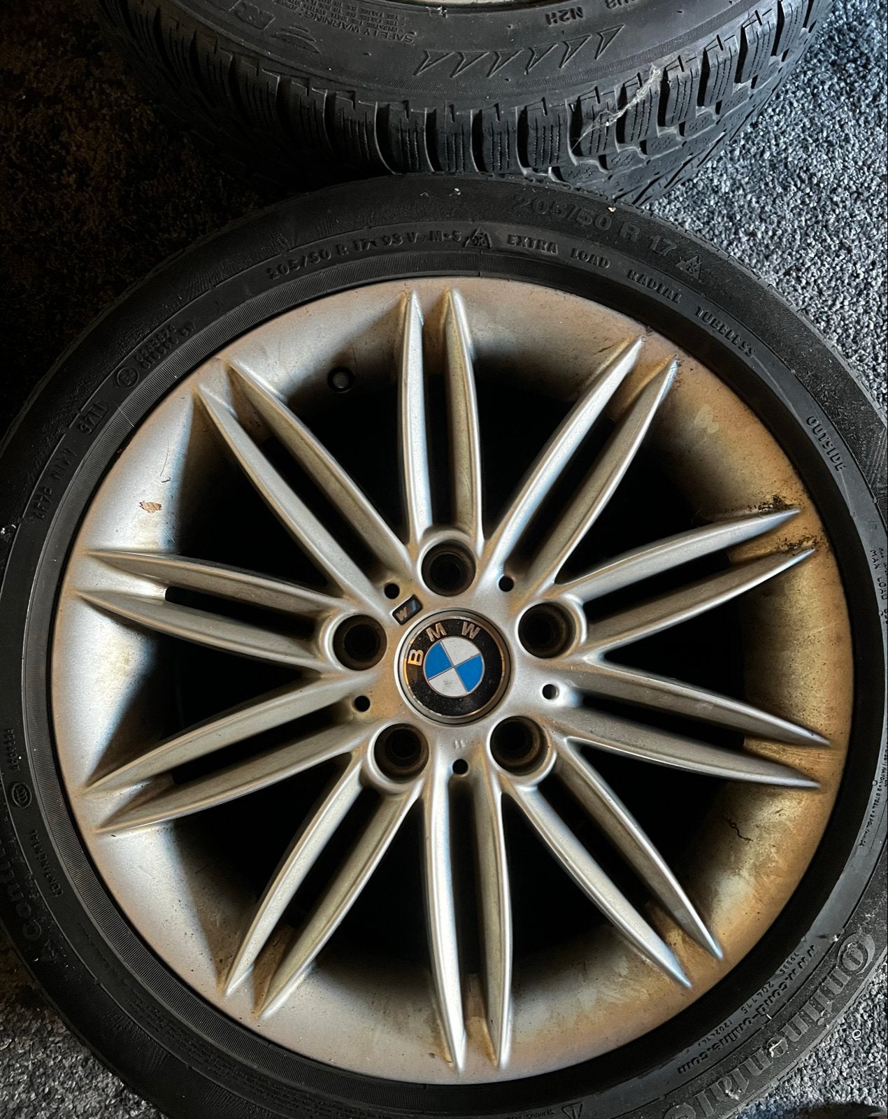 BMW velgen met Continental winterbanden 215/50 R17, Auto-onderdelen, Banden en Velgen, Ophalen, Banden en Velgen, 17 inch, Winterbanden