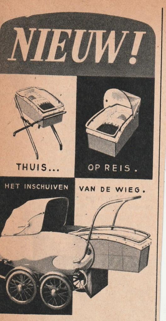 Retro reclame 1955 Riemersma kinderwagen 3-in-1, Verzenden, Overige typen