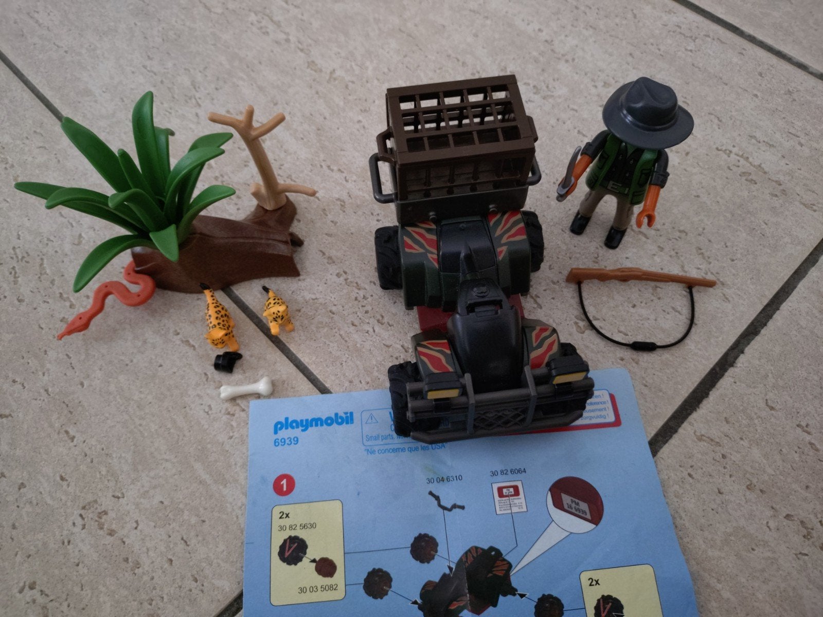 Playmobil 6939 Wildernis Quad met Ranger en Dieren, Complete set, Overige typen, Ophalen of Verzenden, Zo goed als nieuw