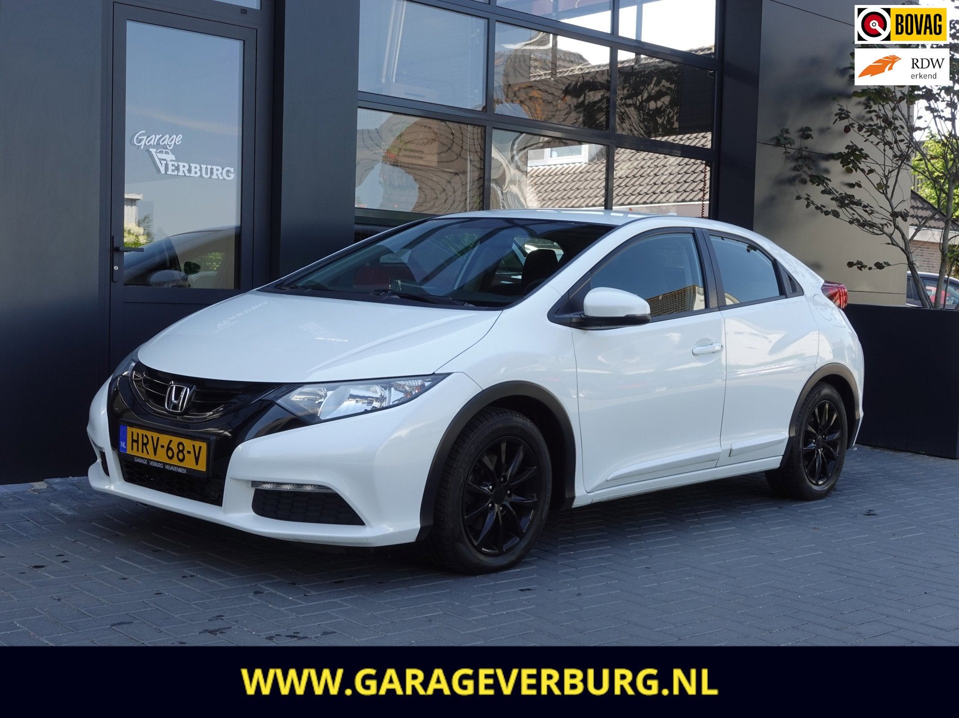 Honda Civic 1.4 S (Airco,Cruise,Parelmoerwit) -- 75.423 Km -, Auto's, Voorwielaandrijving, Euro 5, Stof, Gebruikt