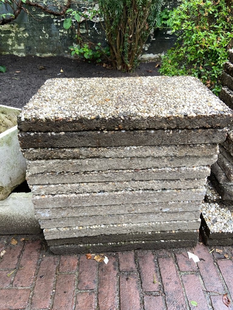 GRATIS 10 Gewassen Grindtegels (60 x 40), Tuin en Terras, Ophalen, Gebruikt, Minder dan 5 m², Beton