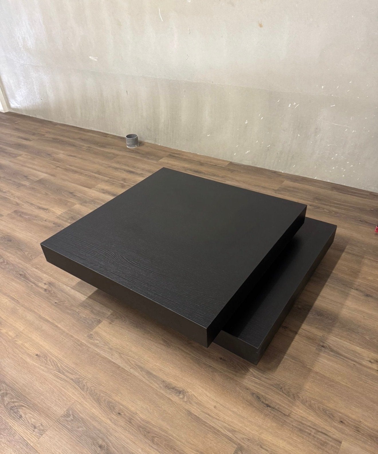 Moderne Zwarte Salontafel - Vierkant Design, Huis en Inrichting, Tafels | Salontafels, Ophalen, Gebruikt, Vierkant, 50 tot 100 cm
