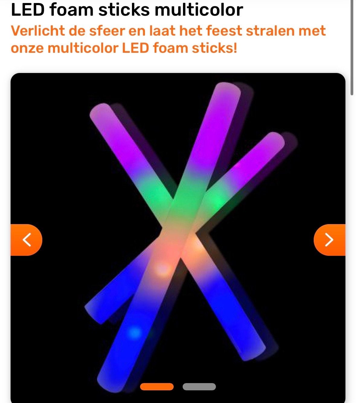 LED Foam Sticks - Multicolor Lichtgevende Party Sticks, Ophalen of Verzenden, Nieuw, Feestartikel, Overige