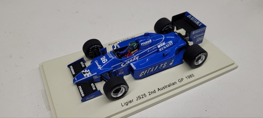 Spark Ligier JS25 Australian GP 1985 J.Laffite, Ophalen of Verzenden, Zo goed als nieuw, Auto, Overige merken