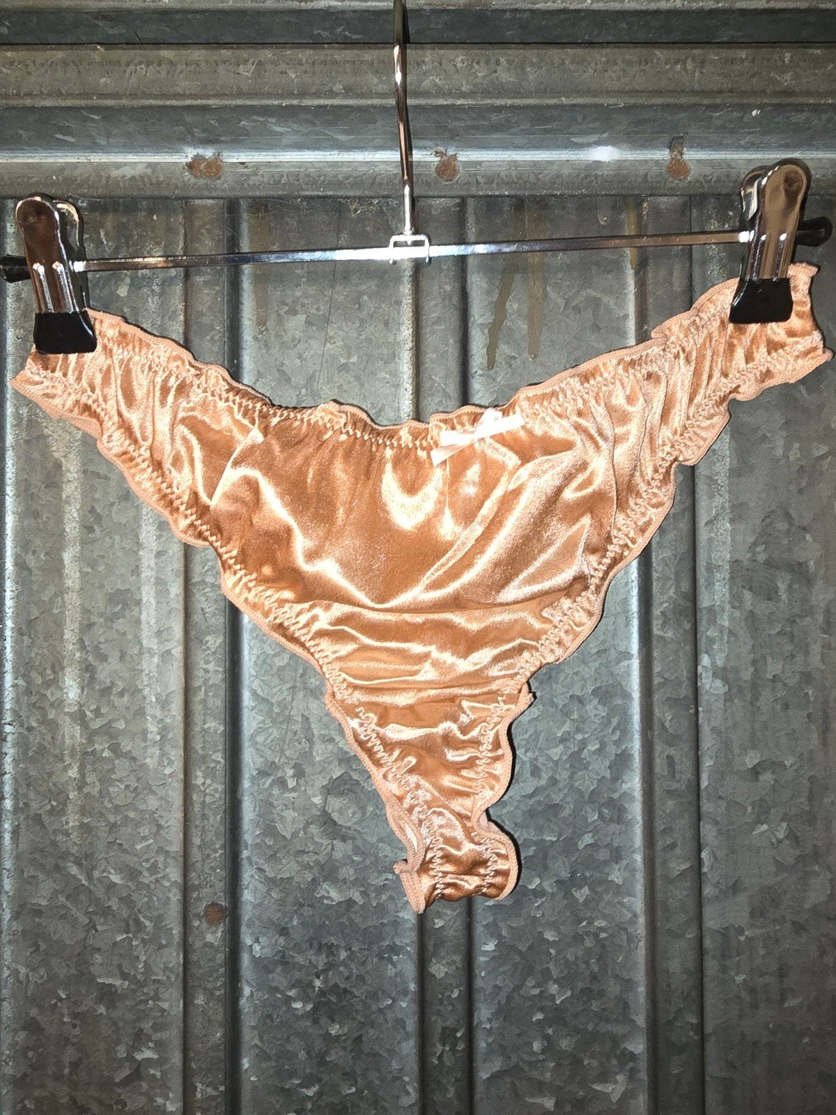 Satijnen String - Perzik Roze, Ophalen of Verzenden, Roze, String