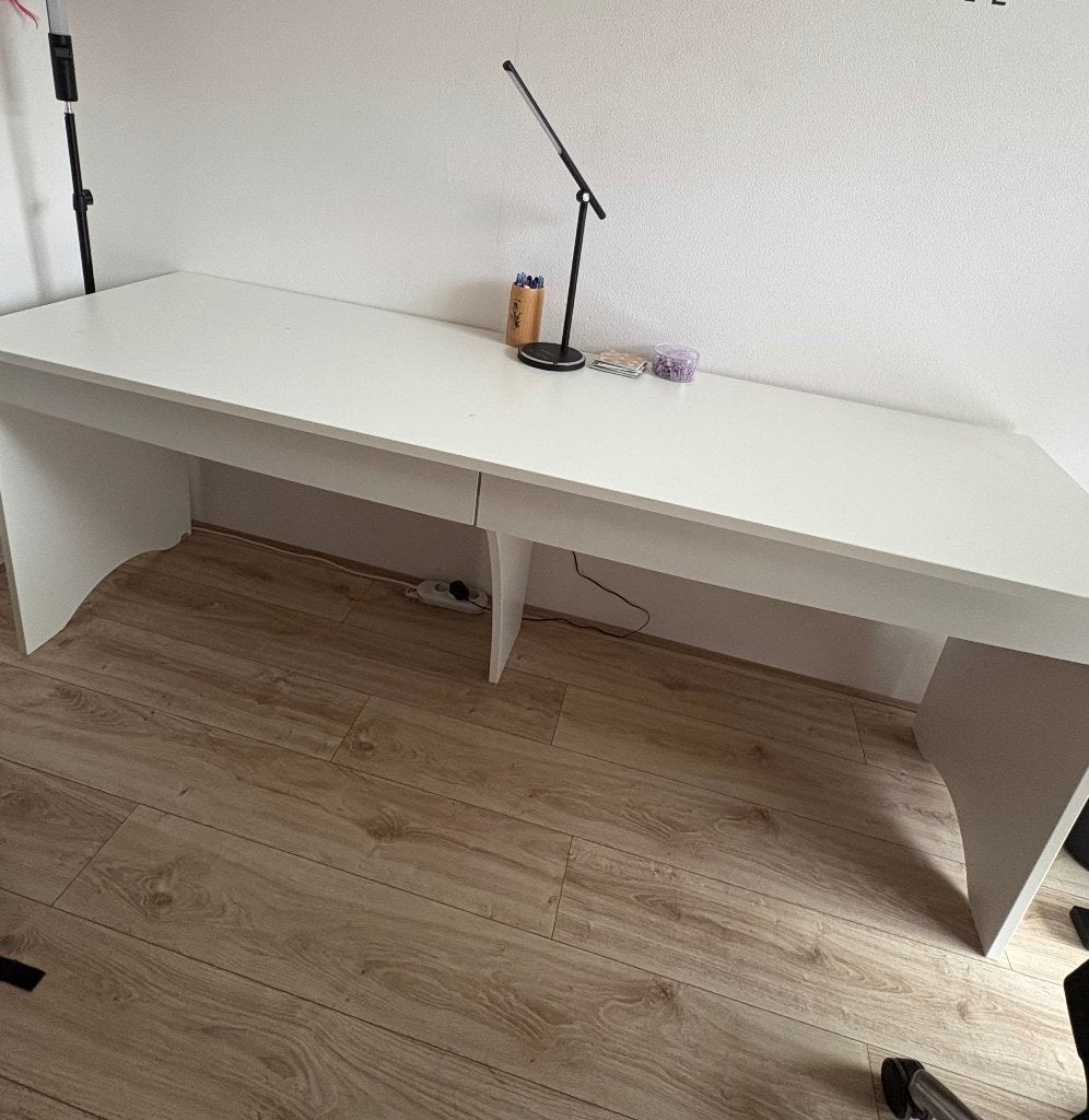 Duo-bureau wit (205x65x78), Gebruikt, Overige merken, Duo-bureau, Wit