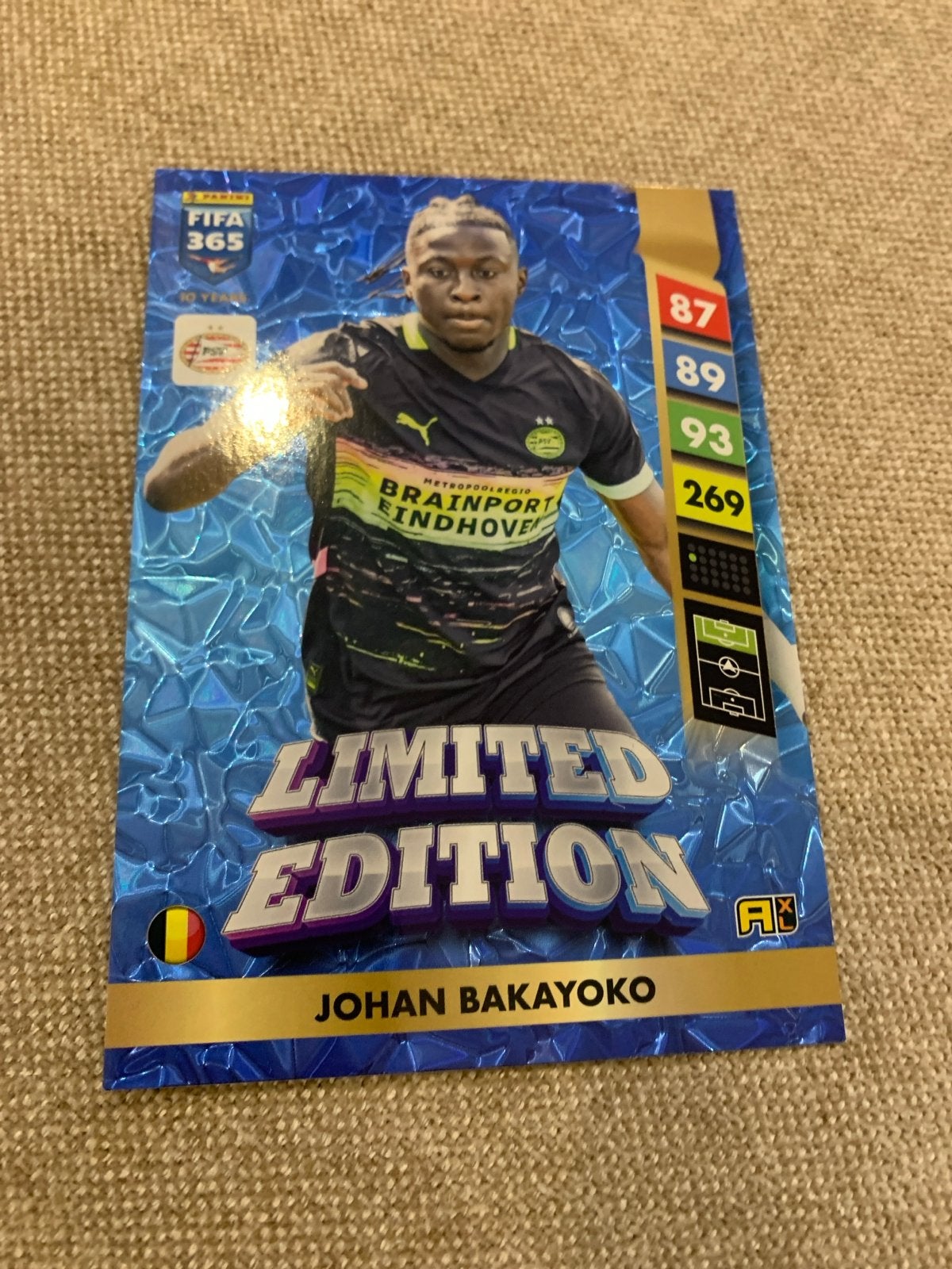 Johan Bakayoko Limited Edition FIFA 365 Adrenalyn XL kaart, Ophalen of Verzenden, Zo goed als nieuw, PSV, Spelerskaart