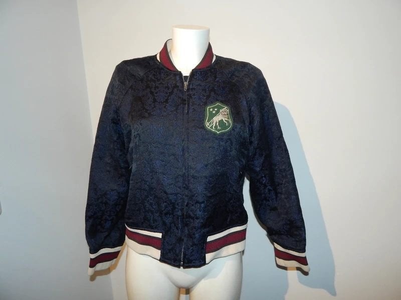 Sandro bomber jack dun gevoerd barok stof embleem 2/M