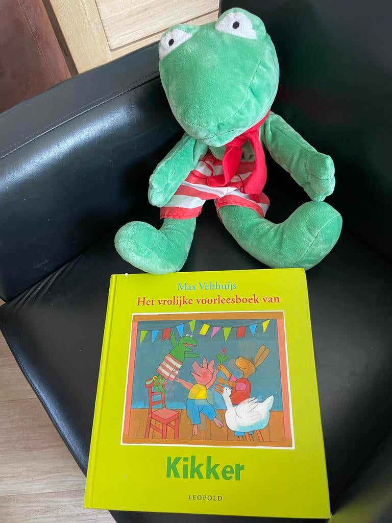Kikker knuffel met Het vrolijke voorleesboek van Kikker, Kikker, Overige merken, Overige karakters, Ophalen of Verzenden