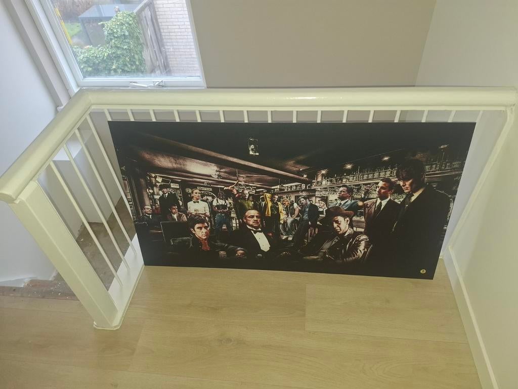 Te koop mooie stoere gangster schilderij, Ophalen of Verzenden, Zo goed als nieuw, Schilderij, Minder dan 50 cm