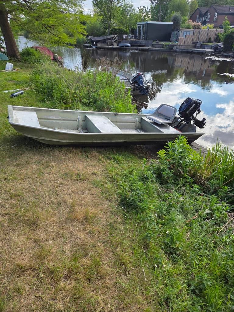 Aluminium platbodem, Watersport en Boten, Ophalen, Gebruikt, Twee personen, Overige typen