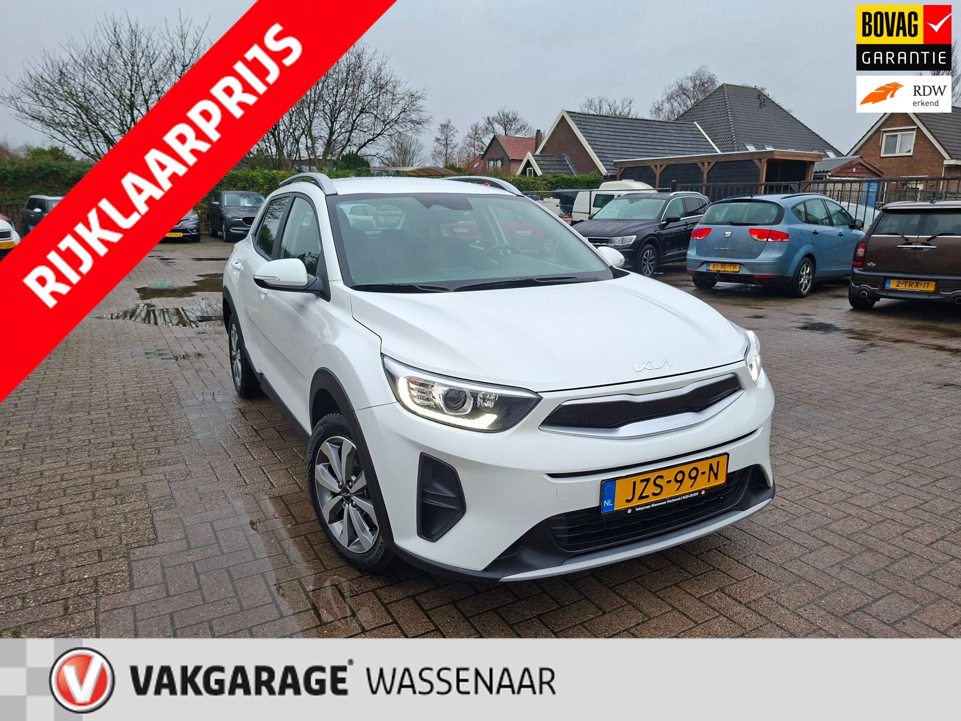 Kia STONIC 1.0 T-GDi MHEV DynamicLine automaat, 450 kg, Euro 6, 100 pk, Wit