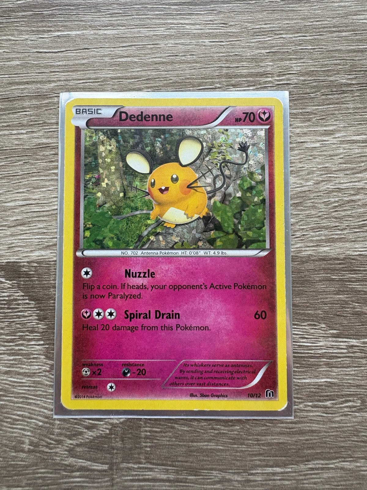 Pokémon Kaart Dedenne 10/12 mcdonalds promo 2014, Ophalen of Verzenden, Gebruikt, Losse kaart