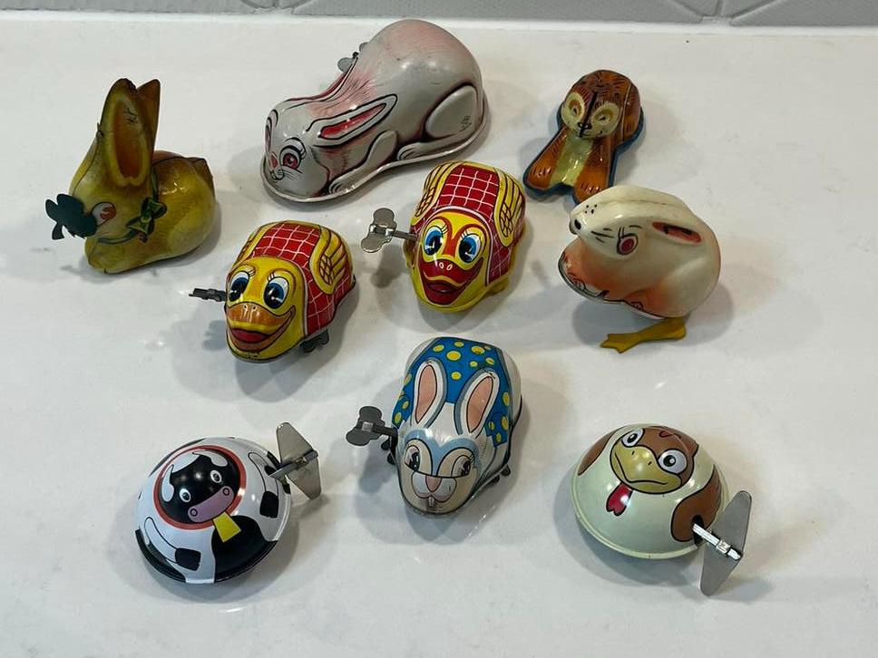 Vintage blikken speelgoed dieren Lehmann Yone Japan Germany, Verzenden, Gebruikt